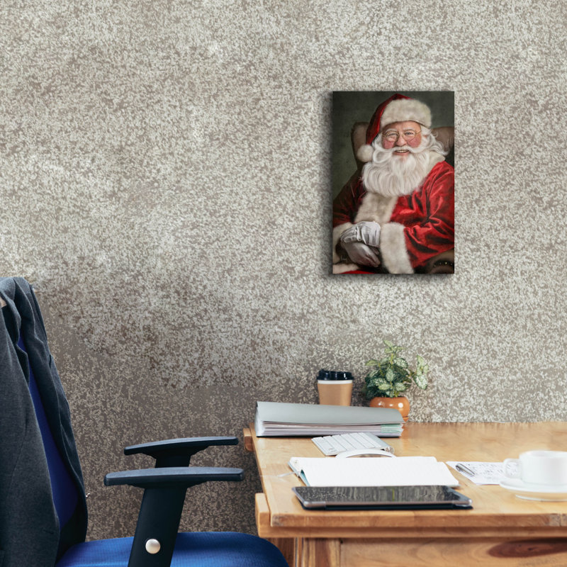 «Classic Santa» par Ashley Bradley, art mural sur toile
