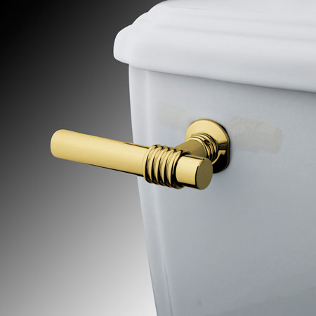 Kingston Brass Milano Front Mount Toilet Tank Lever, Polished Brass