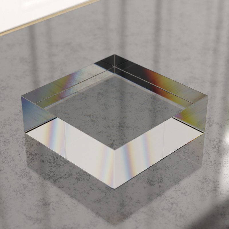 Crystal Cube Riser, 2" H x 6" W x 6" D