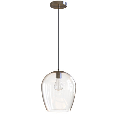 Chrome Large Glass pendant