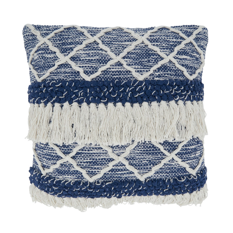 Kema Collection Geometric Cotton Throw Pillow, Down Blend