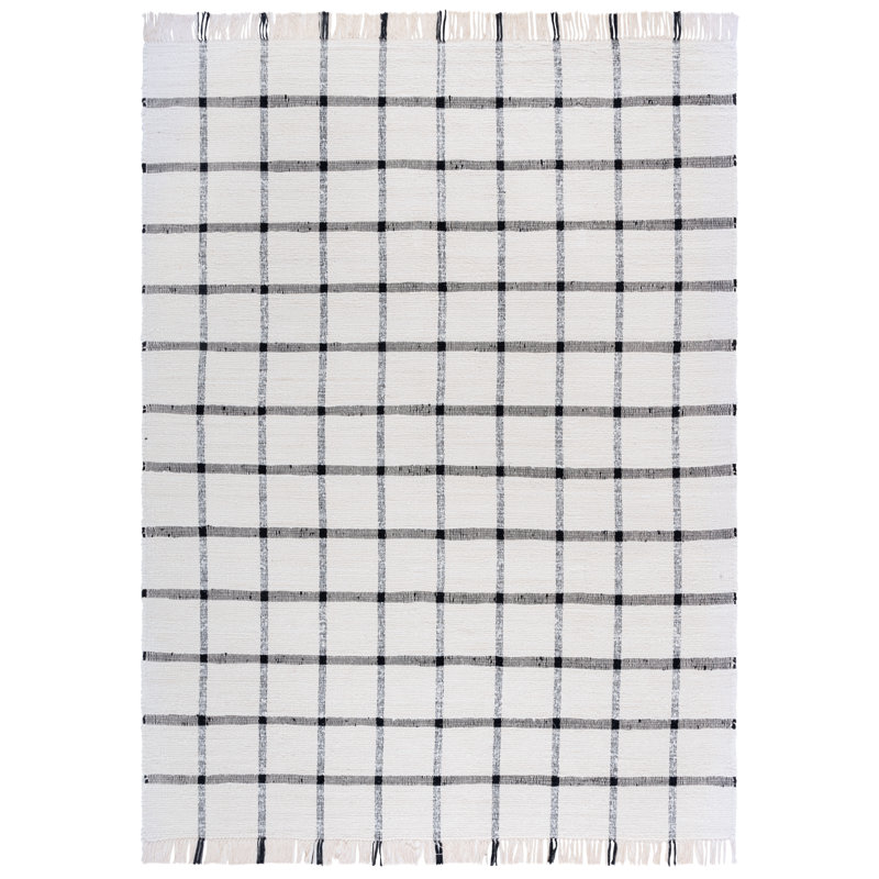 Tapis Montauk 322 ivoire / noir, Rectangle 8 pi x 10 pi