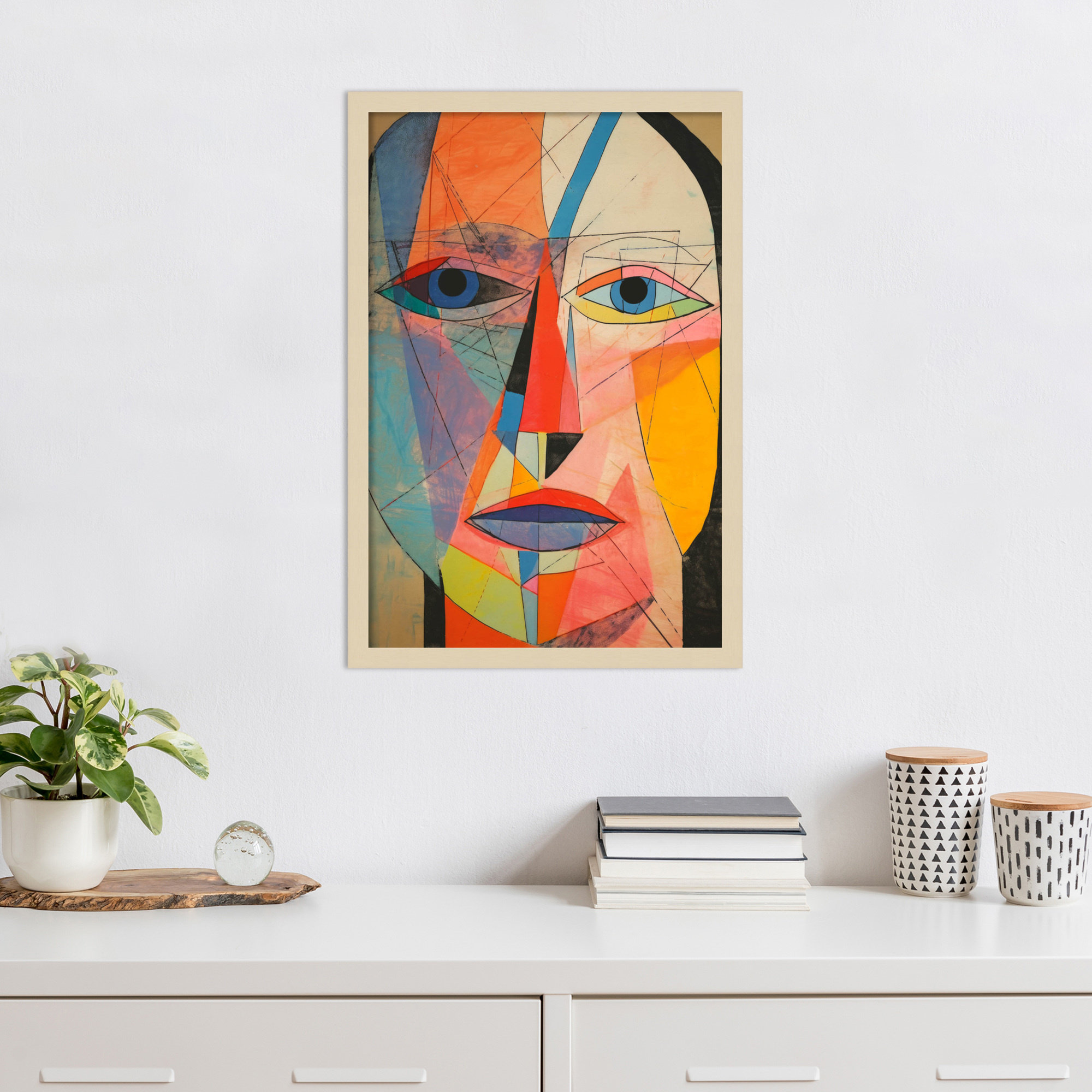 The Face by Treechild, Brown, 25" H x 17" W