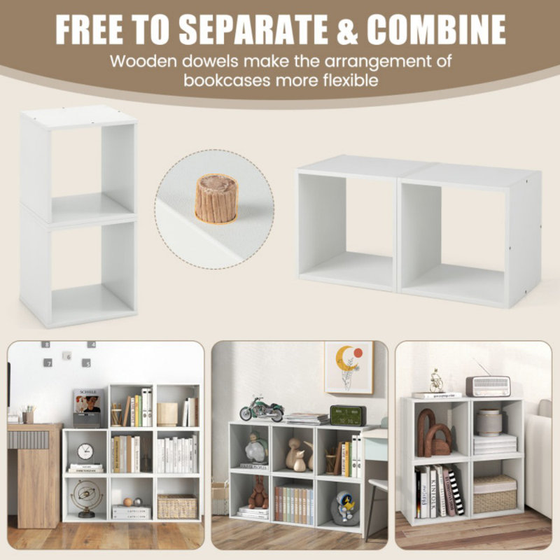 Ensemble de 2 compartiments de rangement cubiques pour le salon et la chambre à coucher