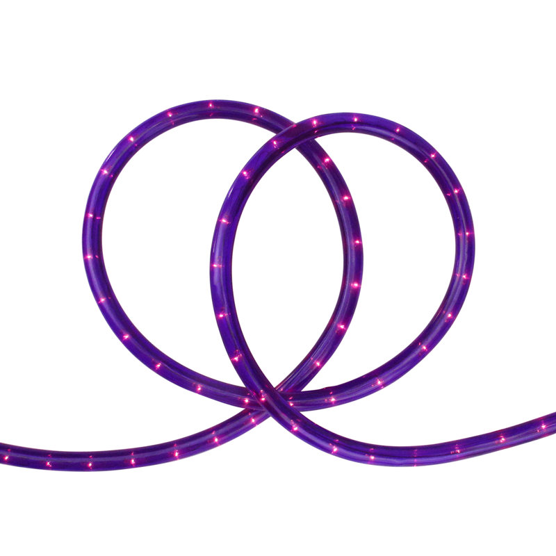 Guirlande de Noël 18 pi pour l'extérieur, H 2,5 po x L 216 po x P 8,5 po, Mauve