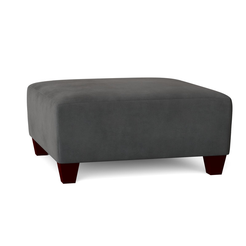 Andrighetti Upholstered Ottoman, Bulldozer Slate