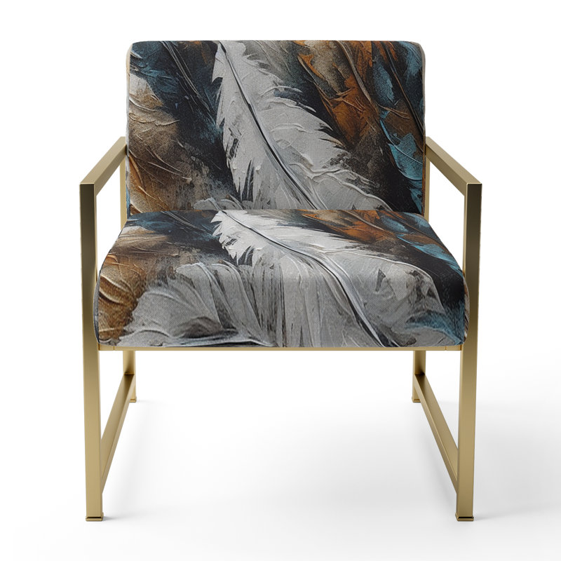 Chaise d'appoint rembourrée Gold Feather Extravaganza II, Doré