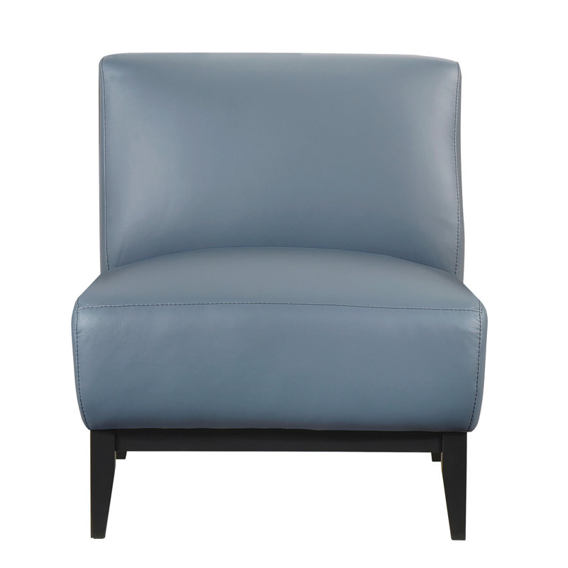 Fauteuil de chambre confortable en cuir bleu, capacité de poids de 300 lb, coussins attachés, cadre de pièce de salon,, Bleu