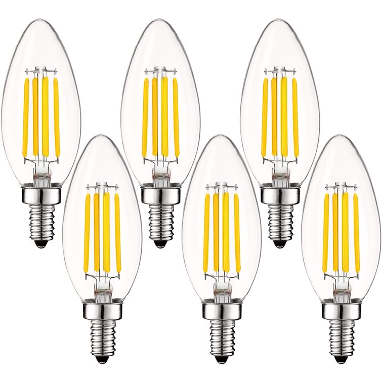 Globe Electric Company 4,5 watts (équivalent à 40 watts), ampoule DEL  intelligente B11, à intensité variable, culot E12 blanc / candélabre  réglable et Commentaires - Wayfair Canada