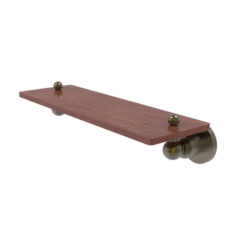 Tablette à support Lera, Laiton antique, H 2,5 po x l 16 po x P 5 po