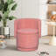 Chaise rose avec rotation à 360 degrés et rangement pour le salon de chambre à coucher avec cadre exceptionnel-429753225