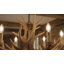 Lustre géométrique unique à 12 lumières avec accents de bois de cerf Oberry
