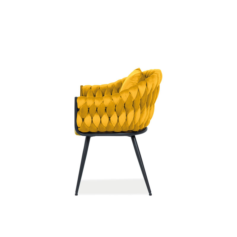 Hazina 50cm H Upholstered Armchair, Yellow