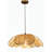 Argenziano 1 - Light Modern Natural Rattan Pendant Light Handmade Flower Shade hanging Light in Brass Finish Boho Decor