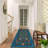 Floral Machine Washable Rug Non-Slip Farmhouse Floor Cover, Stain-Resistant Low Pile Indoor Carpet Mat for Living Room-976011418