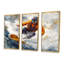Wakeboard jaune Big Air accentué avec gris I - ensemble d'art mural sport d'hiver-107199628-107199630