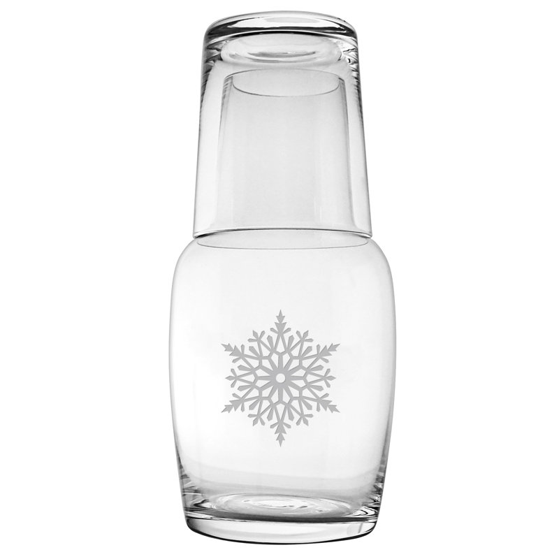 Let It Snow Glass 2 - Piece Carafe Set