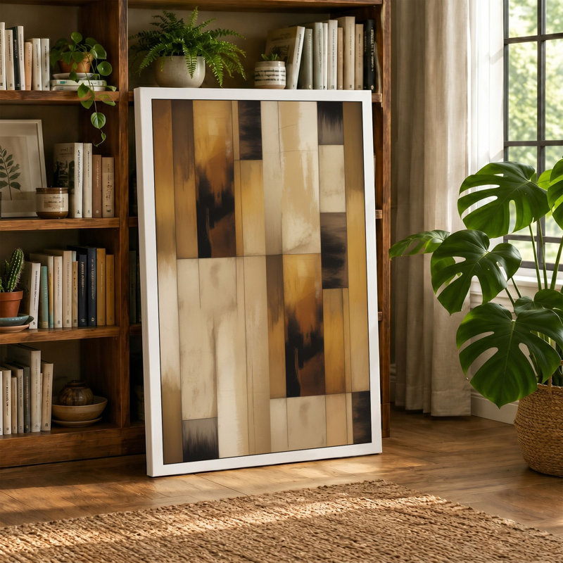 Earth Panels Minimalist - Wrapped Canvas, 36x24 - 91.4 x 61.0 cm, White Border