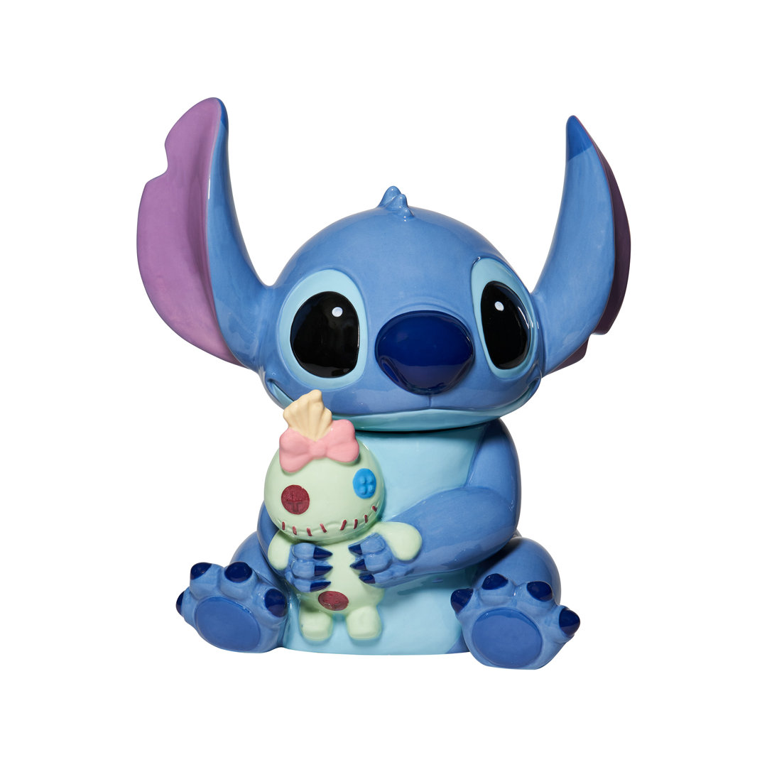 Disney Ceramics Lilo and Stitch Holding Scrump the Doll Sculpted Cookie Jar Canister 11 Inch	 Department 56
