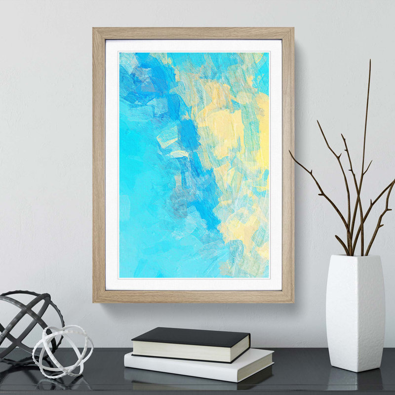 Glass Heart - Picture Frame Graphic Art Print, Oak Framed, 65cm H x 48cm W x 2cm D