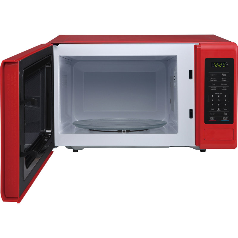 Magic Chef 0.9 Cubic Feet Countertop Microwave, Red, 13.7