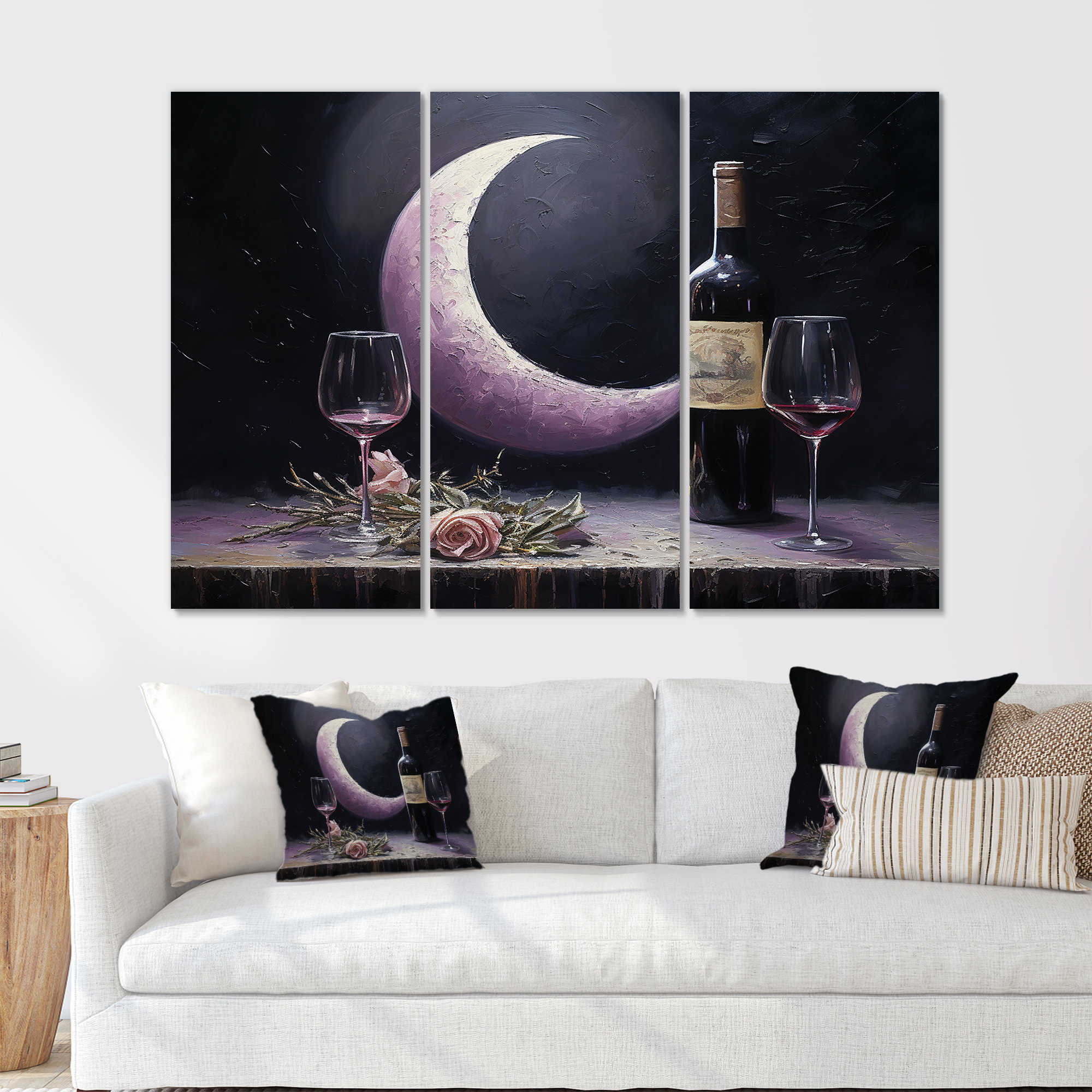 Lark Manor™ Sommeliers Solitude - Wine Canvas Wall Art Set | Wayfair