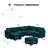 Kimbrel 116.6" Wide Reversible Modular Corner Sectional with Ottoman-86866573