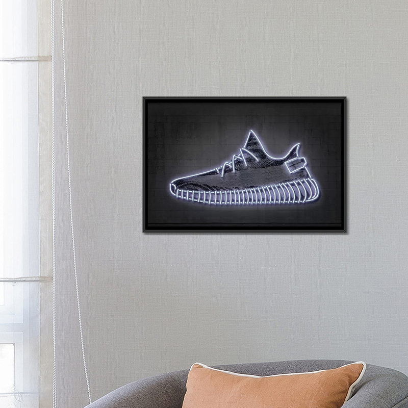 « Sneaker Y » par octave Mielu-impression d’art graphique, Pas de tapis, H 18 po x l 26 po x P 1,5 po, Toile avec cadre noir