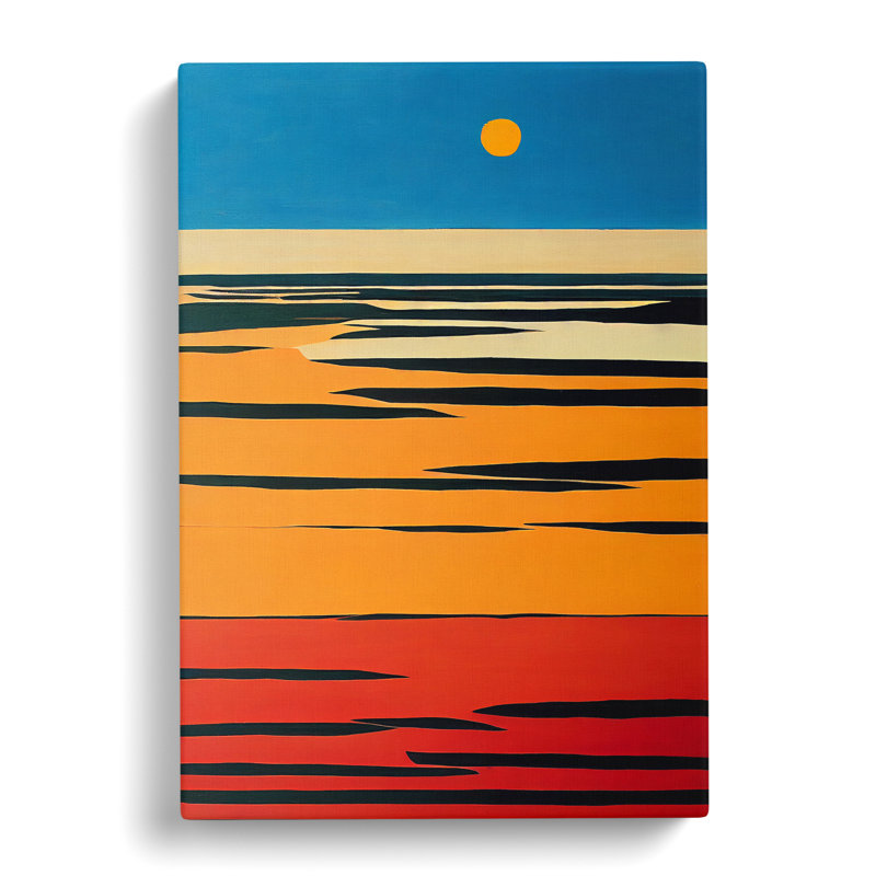 XV1022-4697X Timeless Sunset Abstract - Print, No Matte, Wrapped Canvas, 50cm H x 35cm W