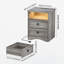 Ensemble de commode 3 pièces - commode 10 tiroirs et deux tables de chevet 2 tiroirs avec station de charge, gris délavé
