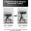 Table de dessin LifeSky réglable pour artistes - Bureau de dessin artistique avec rangement pour croquis de peinture - Plateau en verre pour peintres illustrateurs