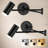 Set Of Two Battery Operated Wall Sconces With Remote Control - Dimmable Swing Arm LED Wall Lamps For Bedroom, Living Room, And Reading Decor