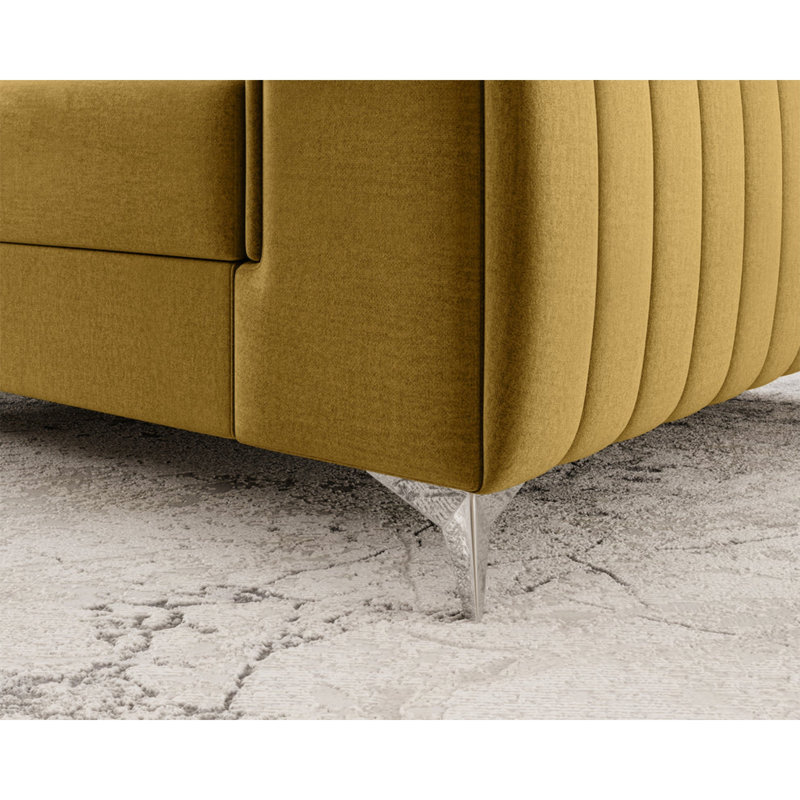 Fauteuil d'appoint moderne Laurence - Moutarde, Moutarde