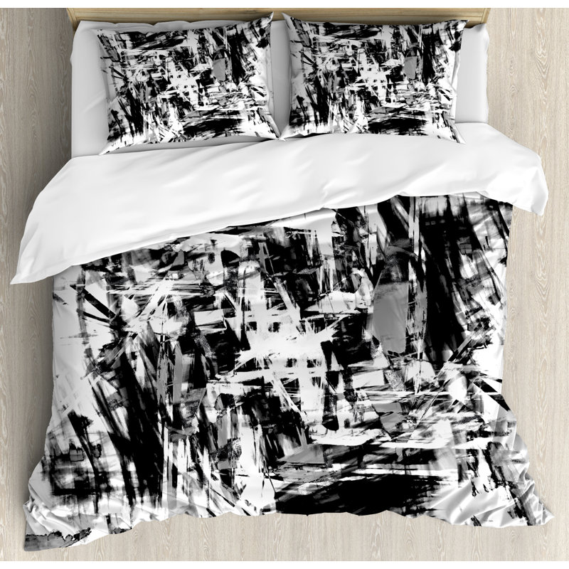 Modern & Contemporary Duvet Cover, King Duvet Cover + 2 King Shams