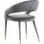 Chaises d'appoint de salle à manger rembourrées en velours de 19 po Farview -1918239060