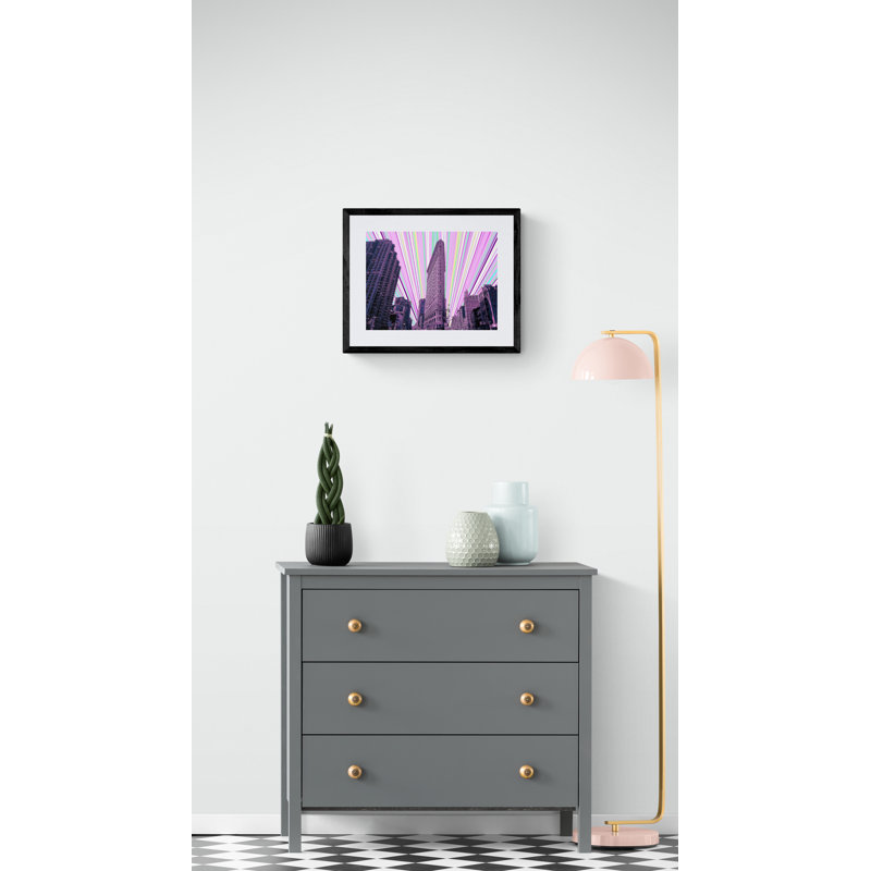 Flatiron Building NYC Print by Batya Kuncman, Purple, 16" H x 20" W