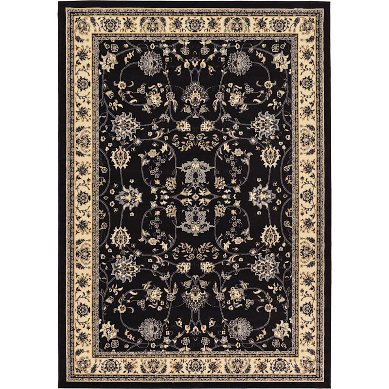 Tapis noir Zayandeh, Rectangle 7 pi x 10 pi