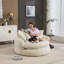 Fauteuil de 55 po de long en mousse de polyester, fauteuil rond surdimensionné, canapé-lit moderne moelleux pour le salon et la détente