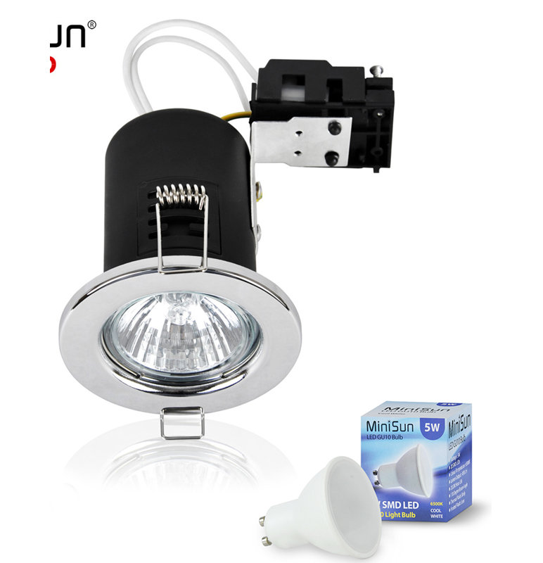 8.7cm Recessed Retrofit Downlight, Chrome, Cool White
