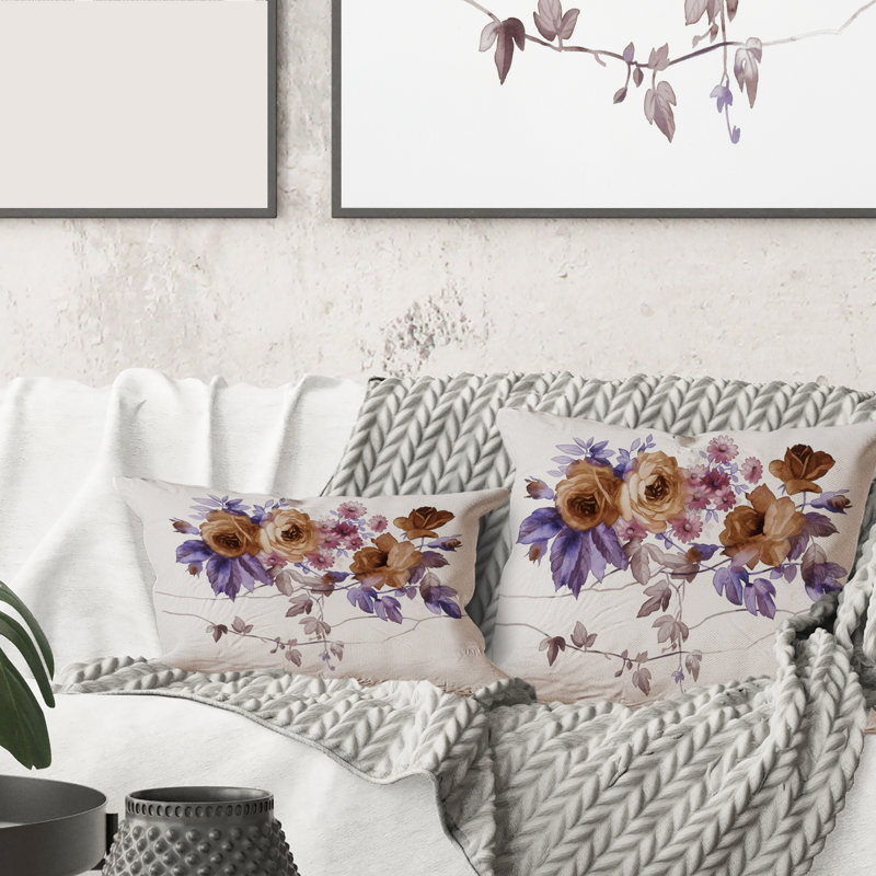 Housse et insert de coussin carré Wildflowers IV, 16" x 16"