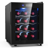 12 Bottle Wine Cooler, Freestanding Small Wine Fridge With 54-66 ℉ Digital Temperature Control Thermoelectric Wine Cooler, Countertop Wine Cooler For Wine Enthusiasts, 33 L Wine Refrigerator