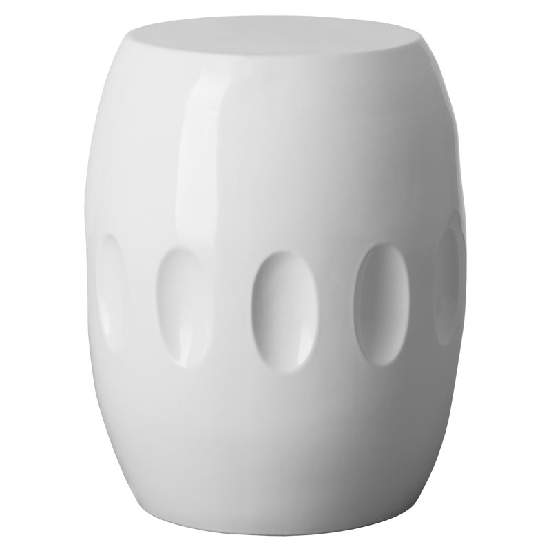 Poynor Garden Stool, White