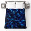 Abstract Blue Feathers Quilted Bedspread All Sizes-126343319