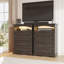 Commode 4 tiroirs 31,5 po avec éclairage à DEL, commode haute anti-basculement pour chambre à coucher, organisateur de commode avec tablette multimédia-710571840