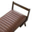 Banc Mid-Century moderne de 52 po avec pieds en bois de noyer, repose-pieds cannelé cannelé pour le salon, tabouret de cuisine de 52 po