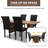 High-Back Tufted Nailhead Upholstered Dining Chairs Side Chairs (Set of 2)-65060142