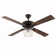 Drexel 52"W Remote Controlled Ribbed Clear Glass Shaded Ceiling Fan - Beachcrest Home