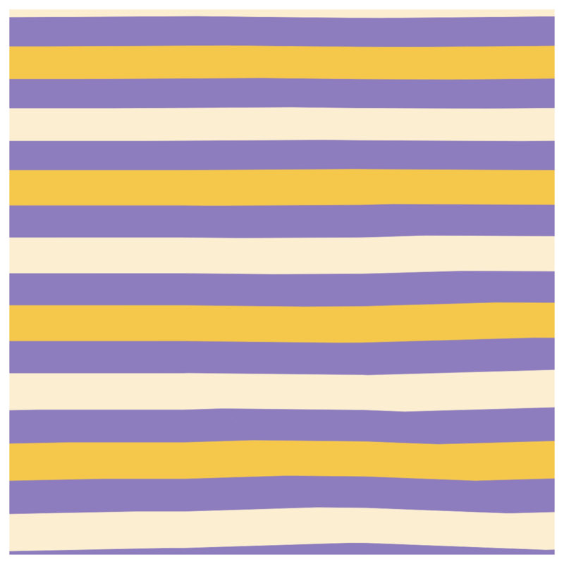 Édredon mauve à rayures jaunes, Très grand lit