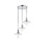 Luminaire suspendu conique 3 lumières grappe Sequim-530937353