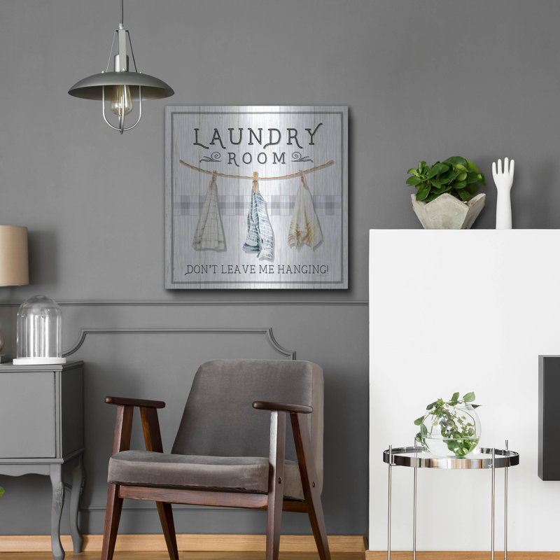  «Laundry Room» par Elizabeth Tyndall, art mural en métal, 24 po x 24 po, H 24 po x l 24 po